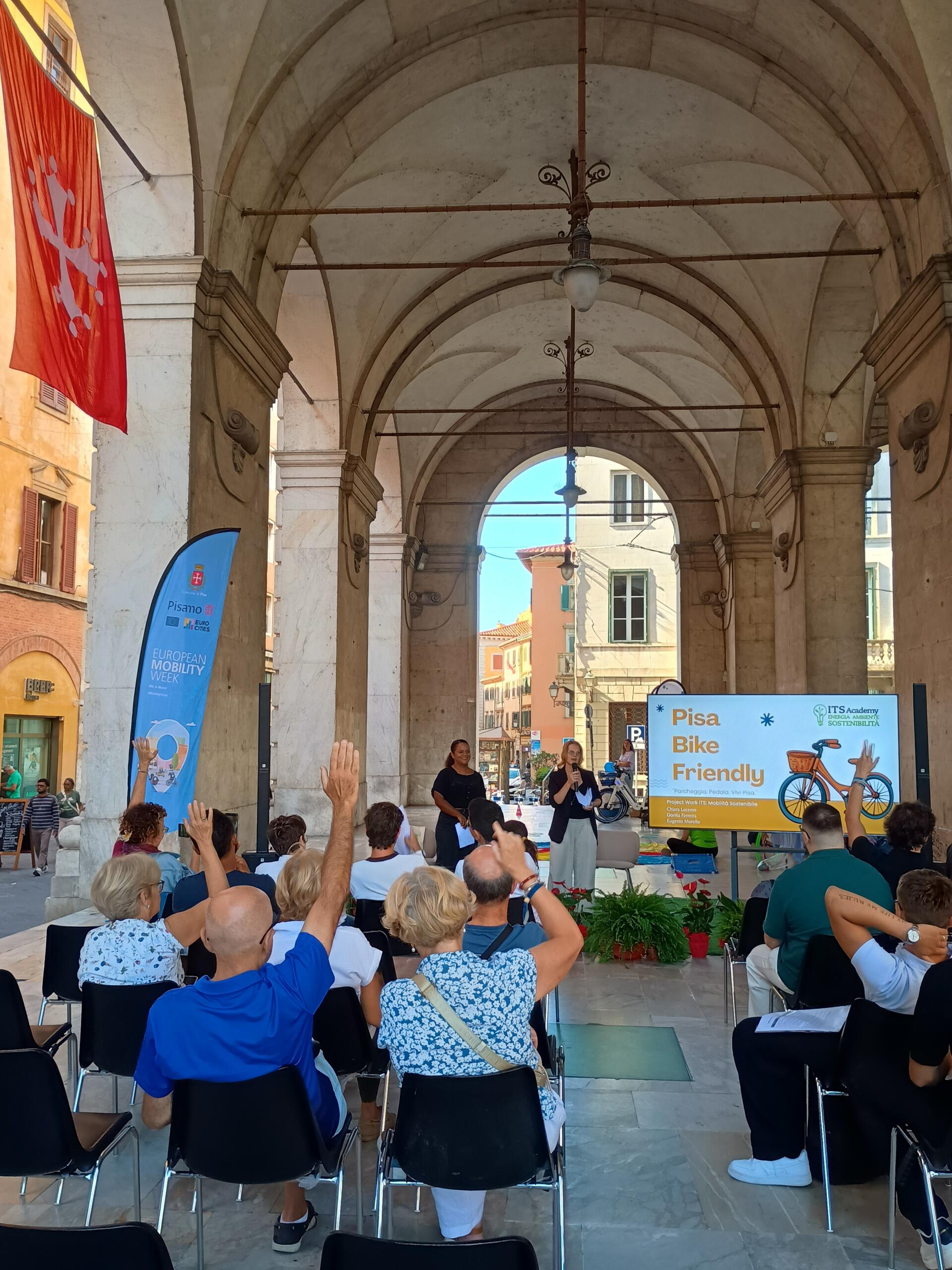 An event on promoting cycling in Pisa