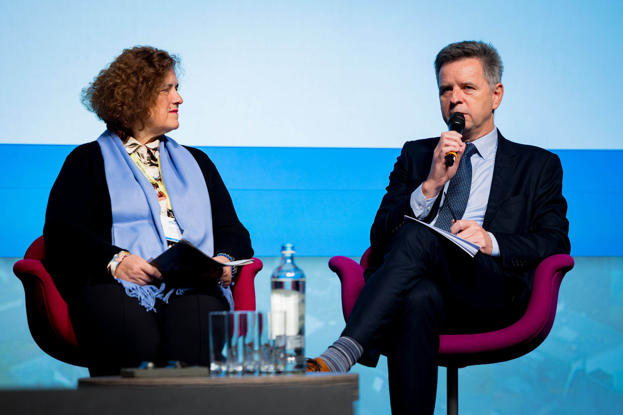 Lidija Pavić-Rogošić (ODRAZ) and Dejan Crnek (City of Ljubljana) at #POLIS25