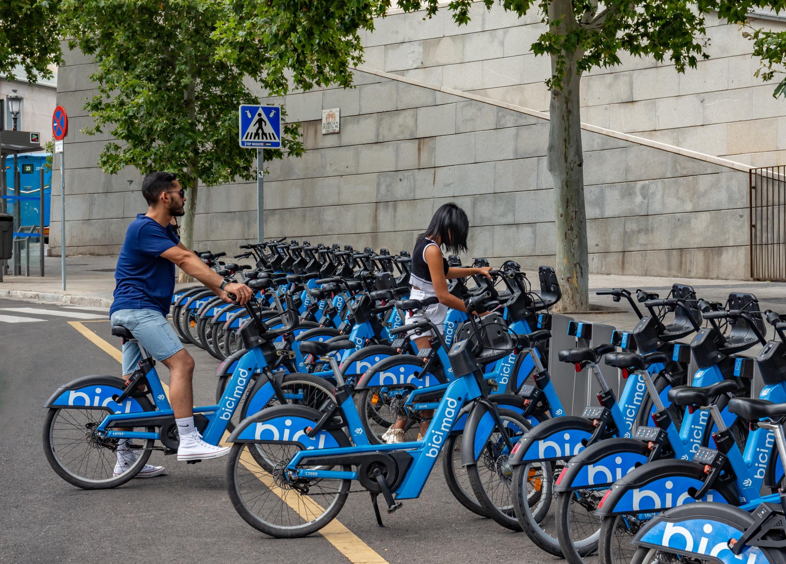 Photo of a shared bikes station