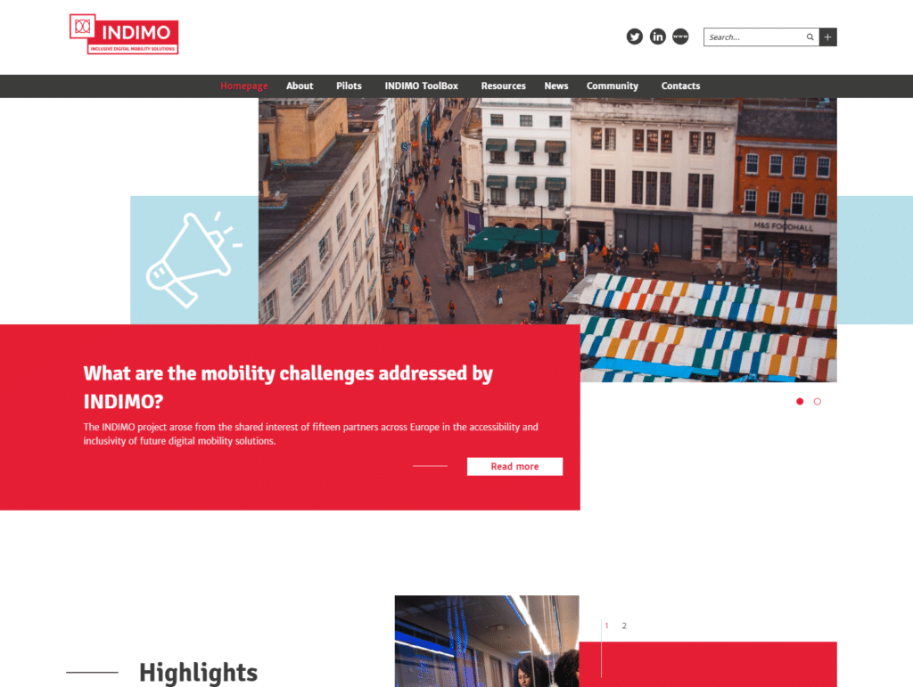 INDIMO project on inclusive digital mobility launches new website