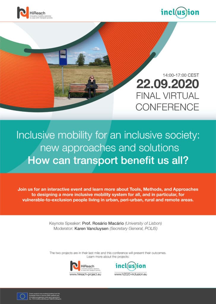 REGISTRATIONS OPEN: Inclusive mobility for an inclusive society: new approaches and solutions