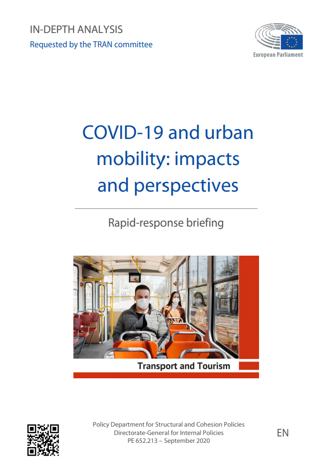 Research for European Parliament – COVID-19 and urban mobility: impacts and perspectives