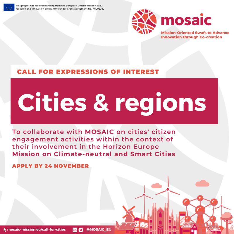Call for Expressions of Interest: Citizen-engagement activities in the EU Mission on Climate-Neutral Cities