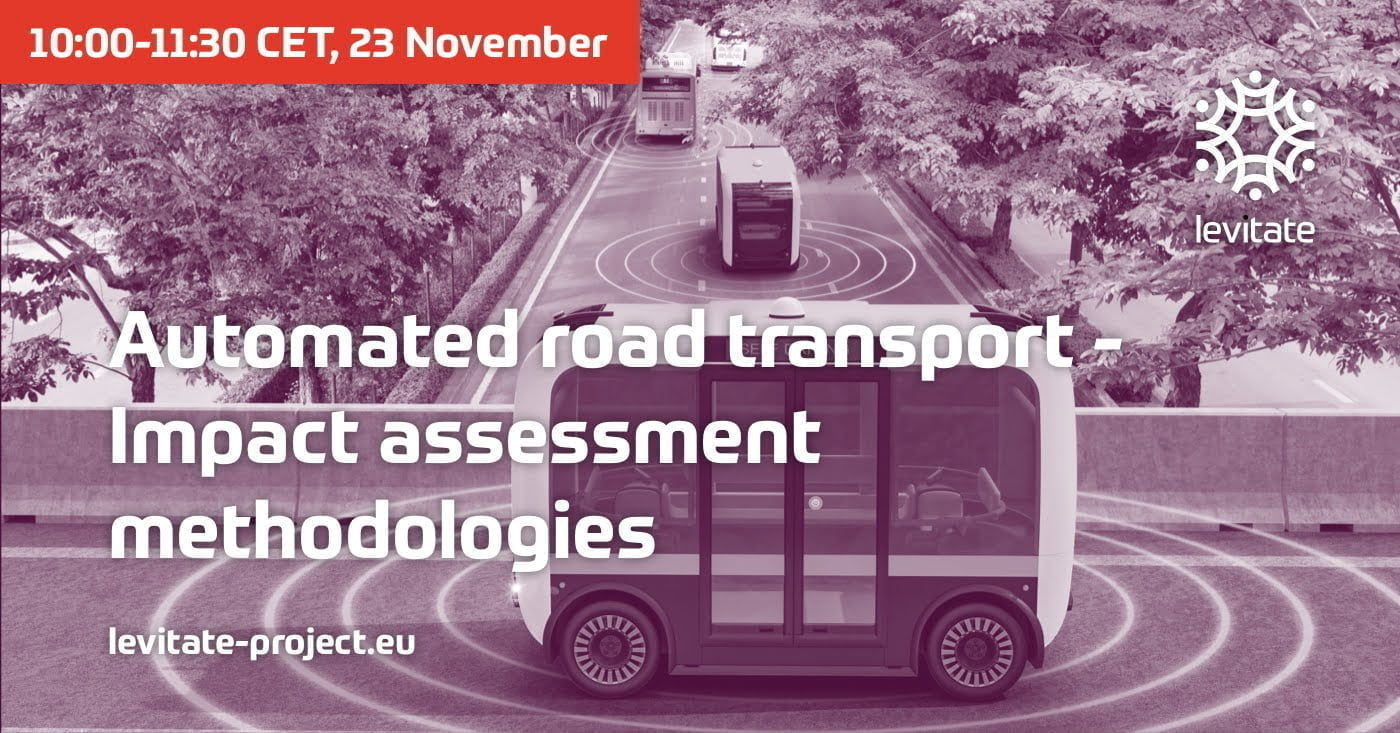 LEVITATE webinar: Automated road transport – impact assessment methodologies