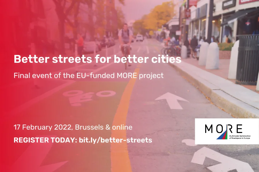 Better streets for better cities: Register for the final event of the MORE project