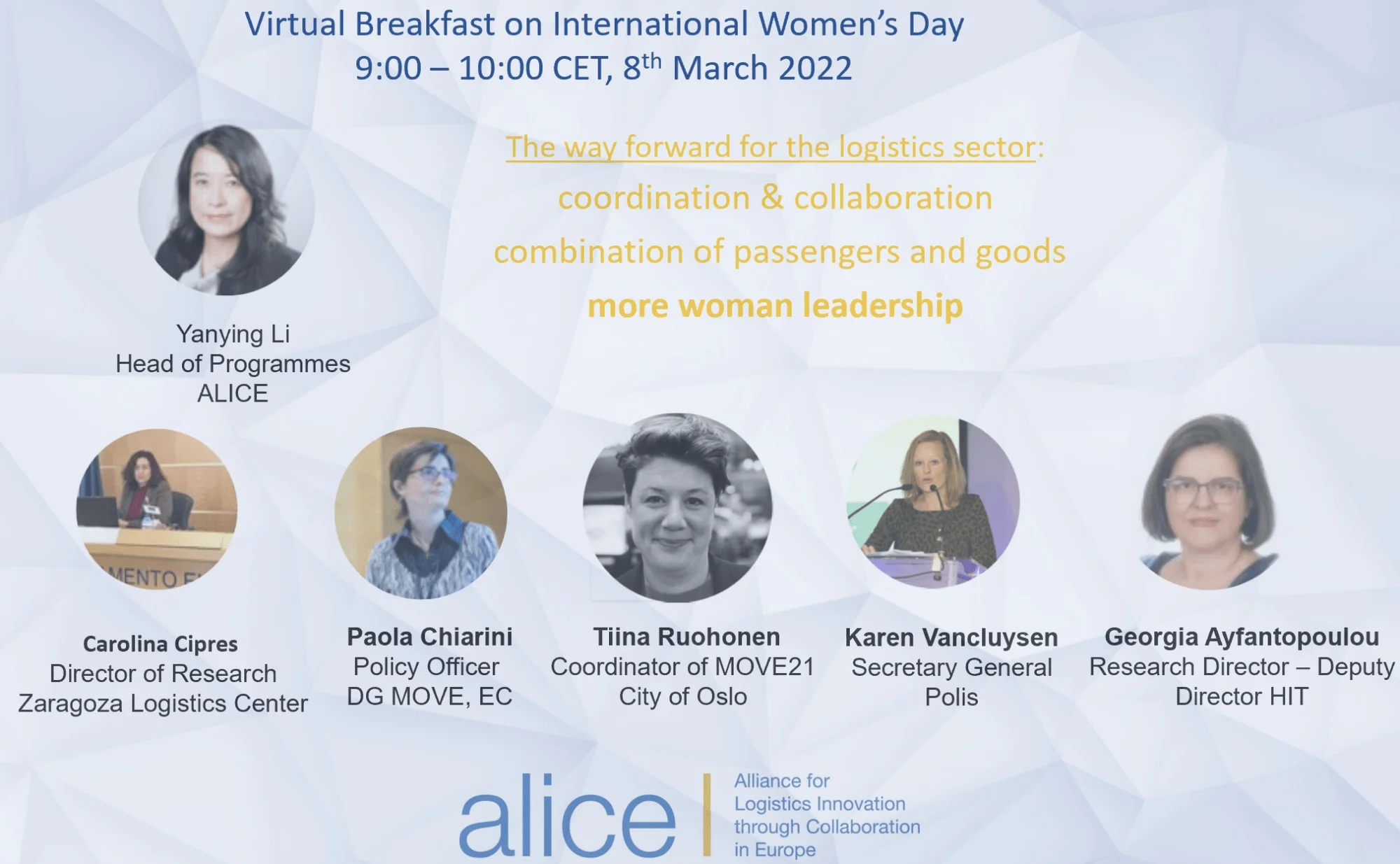 POLIS’ Secretary General joins ALICE’s panel on International Women’s Day