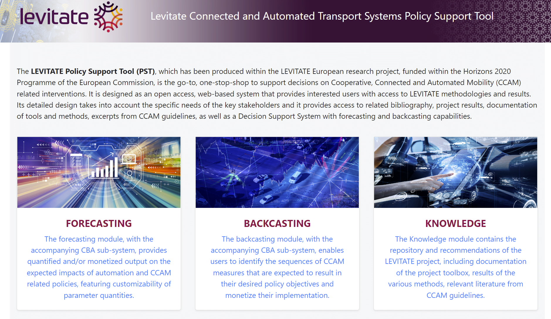 Provide feedback for the LEVITATE Policy Support Tool