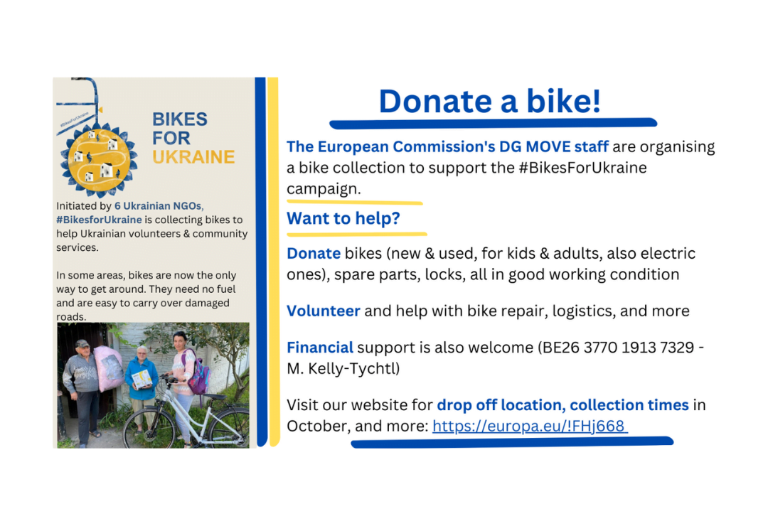 EU Comission collects #BikesForUkraine 