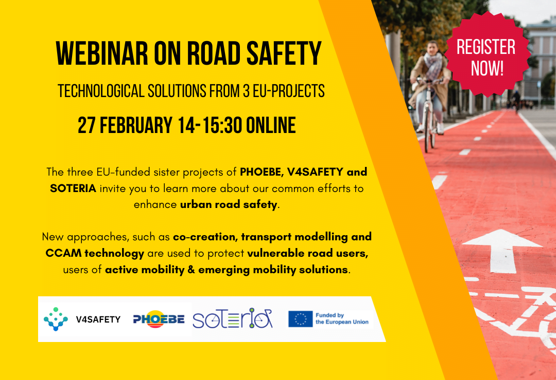 Webinar on road safety: technological solutions from three EU-projects