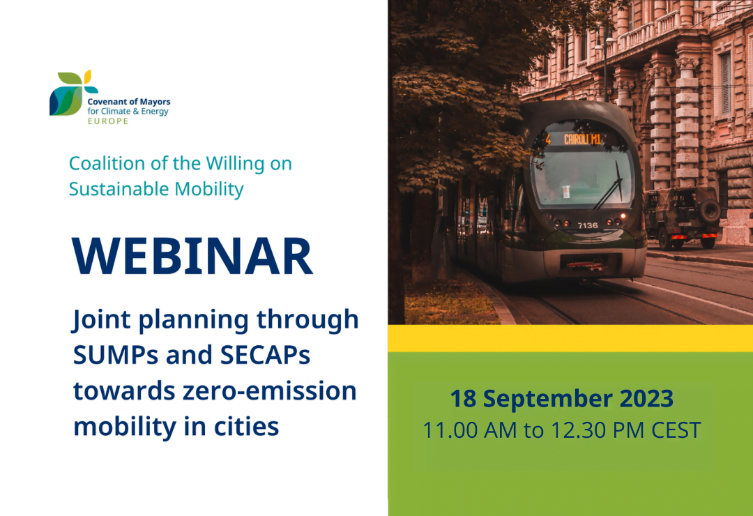 Coalition of the Willing on Sustainable Mobility: 5th webinar on planning SUMPs and SECAPs