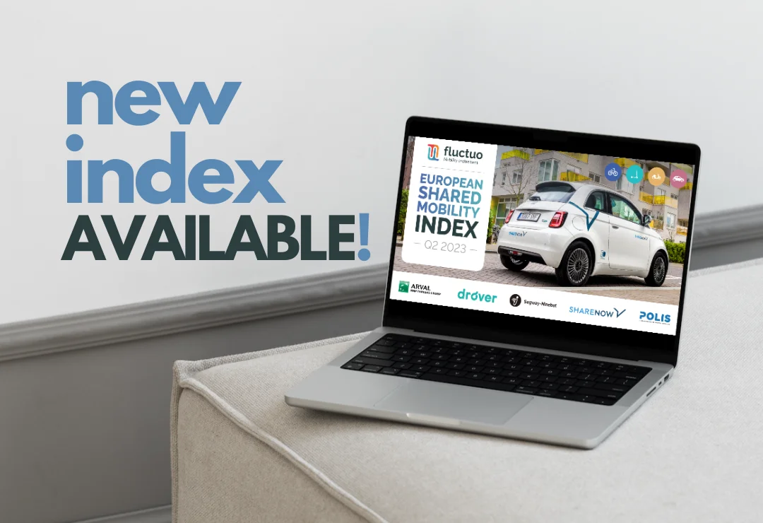Fluctuo’s Q2 2023 European Shared Mobility Index reveals shift from scooters to bikes