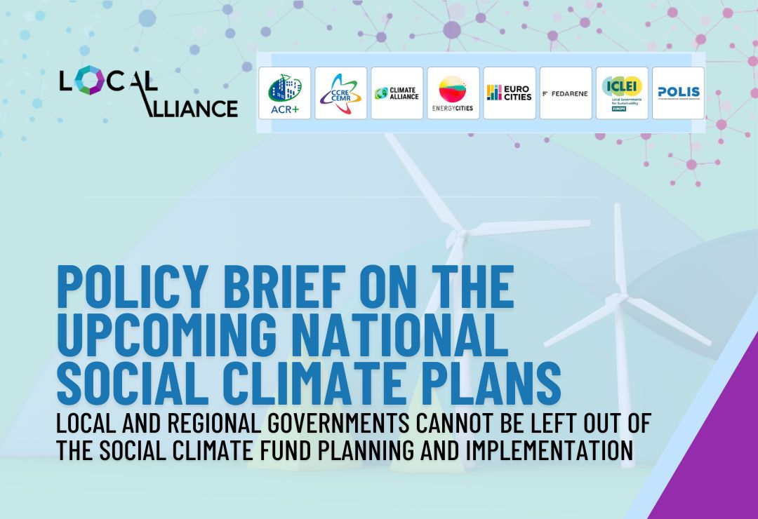 New Local Alliance policy brief reveals local and regional governments still left out of national Social Climate Plans