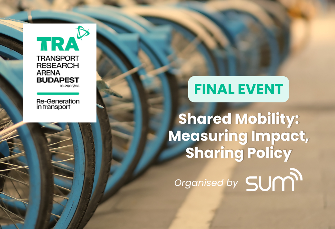 SUM Final Event at TRA 2026: Shared Mobility – Measuring Impact, Shaping Policy