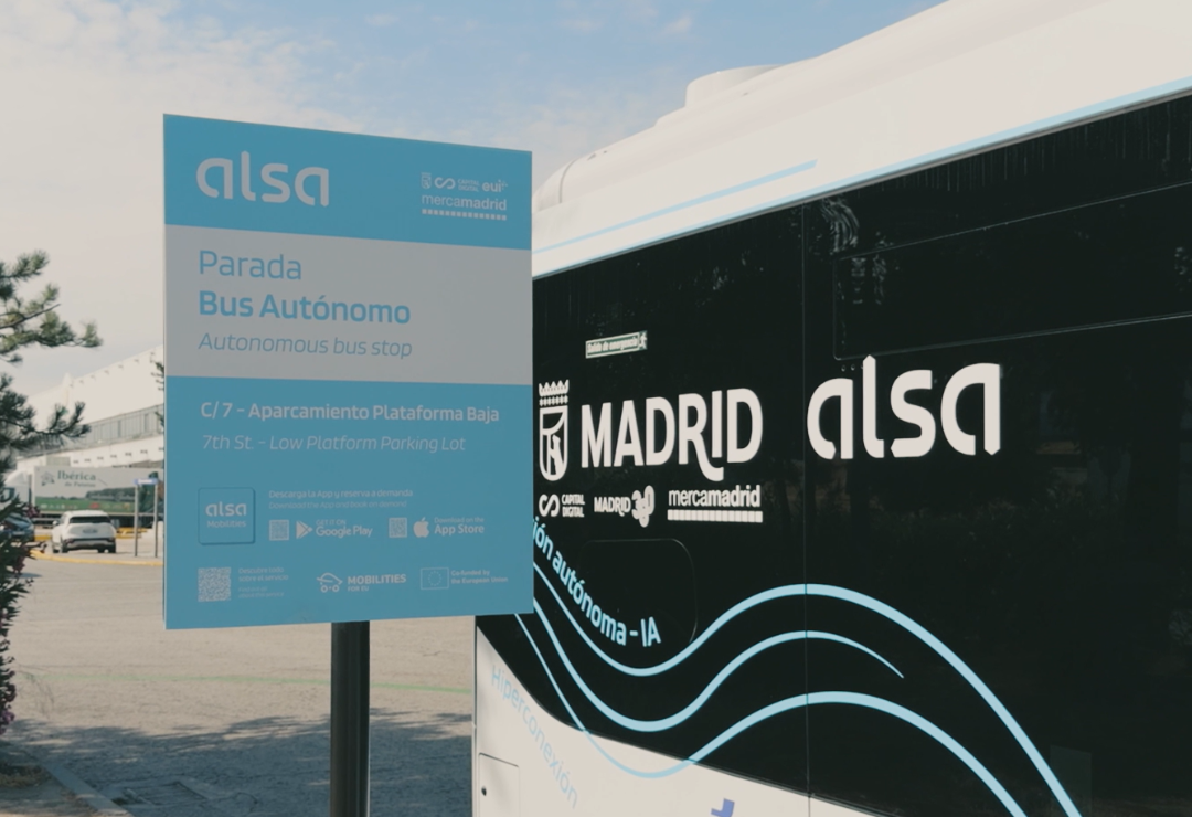 The first autonomous on-demand bus in Spain was launched in Madrid