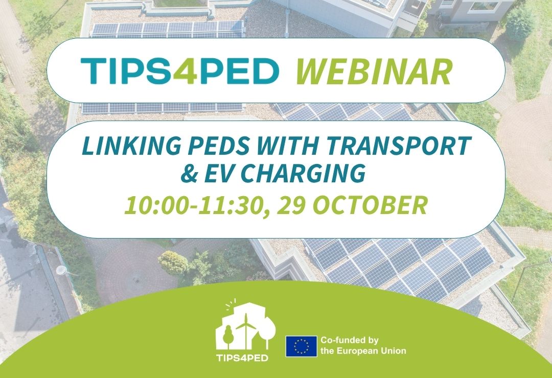 TIPS4PED Webinar: Linking PEDs with Transport & EV Charging
